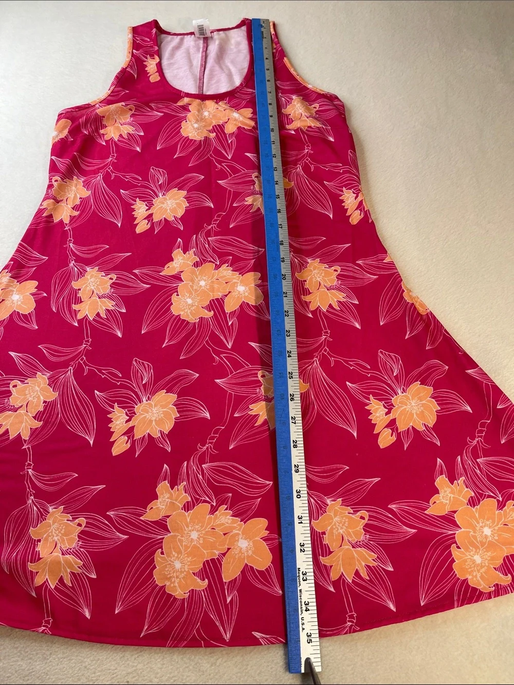 west loop Pink and White Tie-Dye Scoop Neck Top WOMENS SIZE M